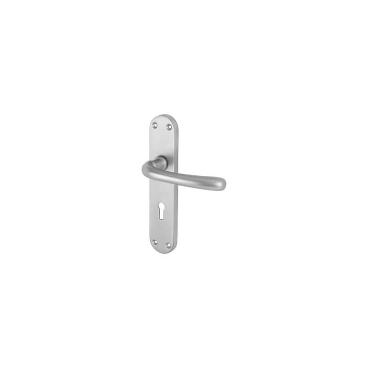 Diybasket – wholesale Knob/pull – Sassari Door Lock Handle - Keyhole - Satin Chrome