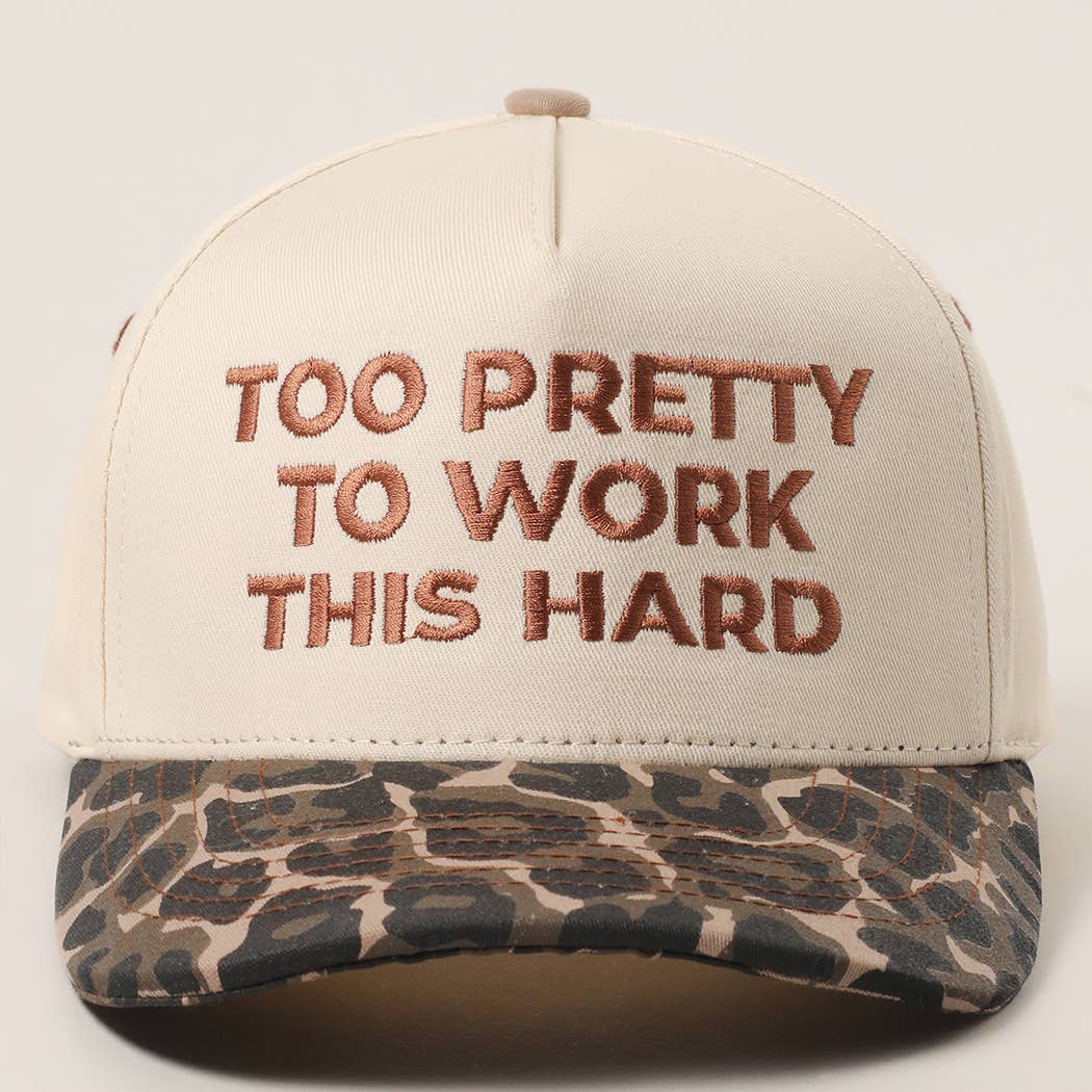 Fashion City - Wholesale Trucker Hat - Women's - TOO PRETTY TO WORK Embroidery Trucker Hat9