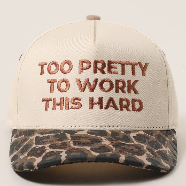 Fashion City - Wholesale Trucker Hat - Women's - TOO PRETTY TO WORK Embroidery Trucker Hat9