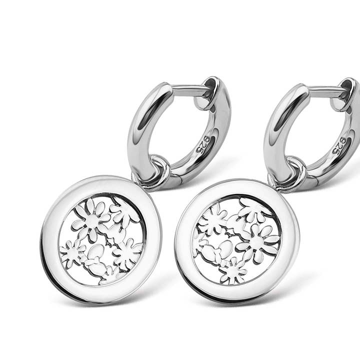 Jwls4u örhängen Secret Garden Silver JE020S för wholesale av jwls4u