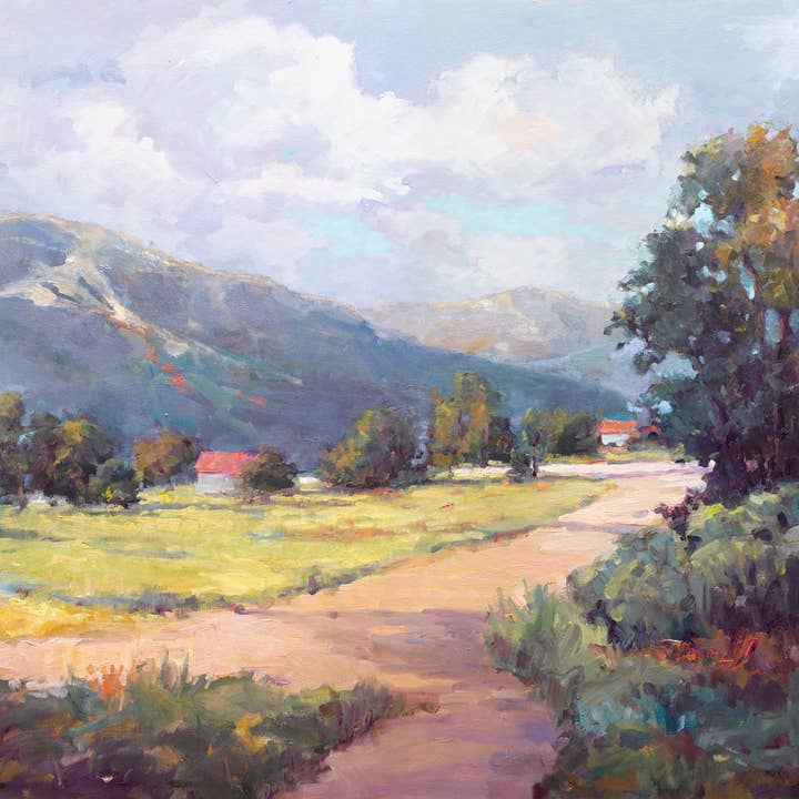 Cottages in the Valley for wholesale by John Beard Fine Art