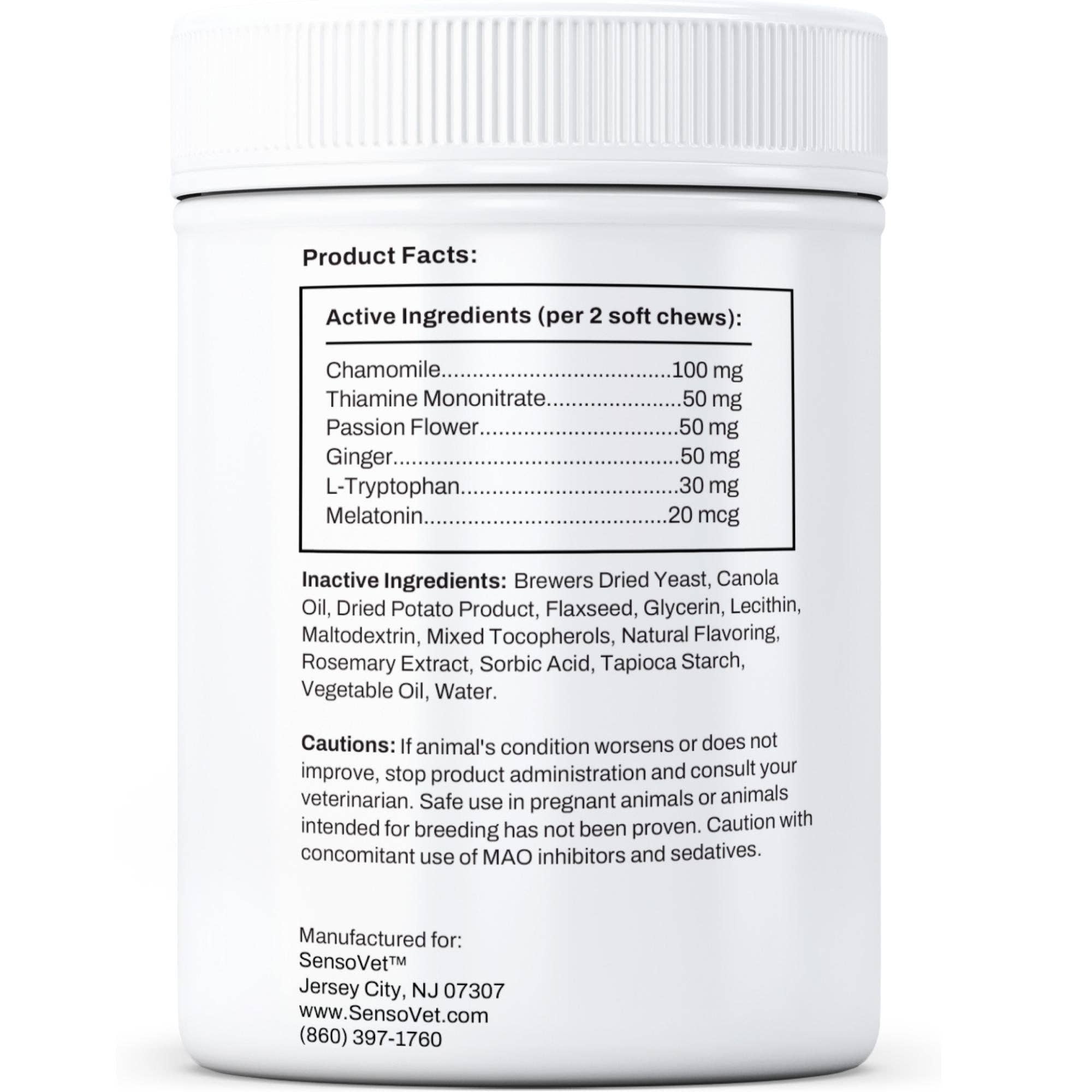 SensoVet - Wholesale Pet Supplement - Dog - SensoVet Calming Melatonin Ginger Chews Supplement for Dogs6