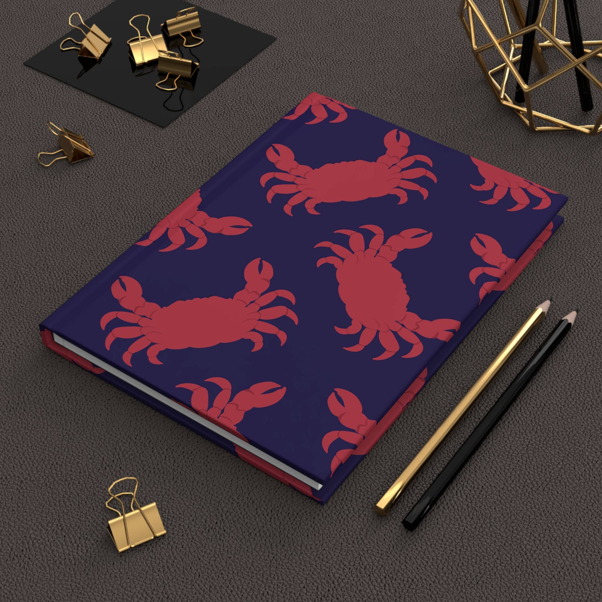 hawk+key - Wholesale Journal/Diary - Hardcover Journals - Red Crab (Violet Blue)5