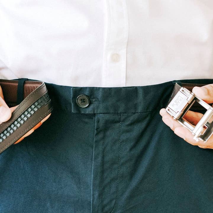 Kore Essentials - Wholesale Belt - Men's - Evolve Stainless Steel Buckle & Brown Full Grain Belt4