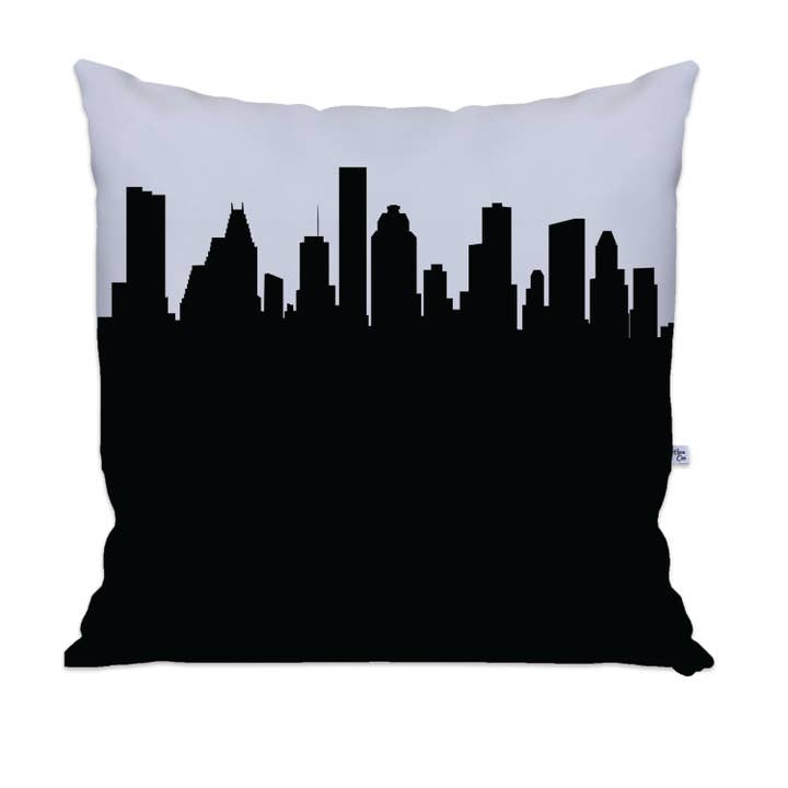 Houston Texas Skyline Large Throw Pillow for wholesale by Anne Cate