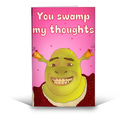 Greetings cards 'You Swamp My Thought' for wholesale by ART WOW