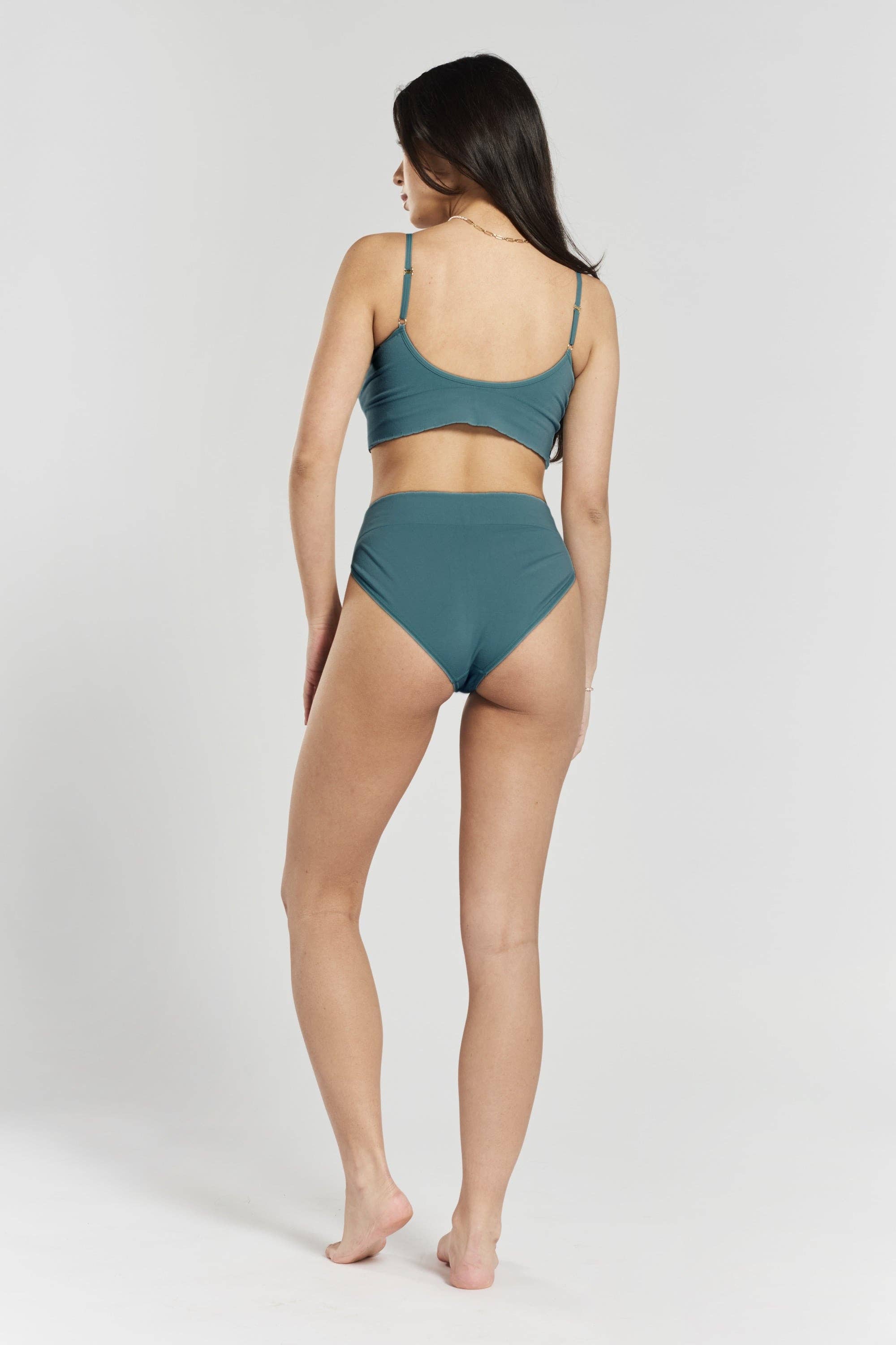 Bleu Seabed Bralette en bambou extensible sans couture Acacia - Bleu Seabed en vente sur Faire6