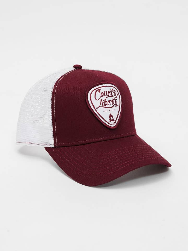 Kastanjebruin met witte meshback voor wholesale door Country Liberty