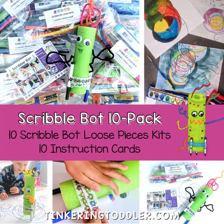 Scribble Bot 10-Pack for wholesale by Tinkering Toddler Crates