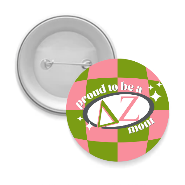 Sarahndipity Shop - Wholesale Lapel Pin/Button - Sorority Mom Button - Proud to Be Checkered16