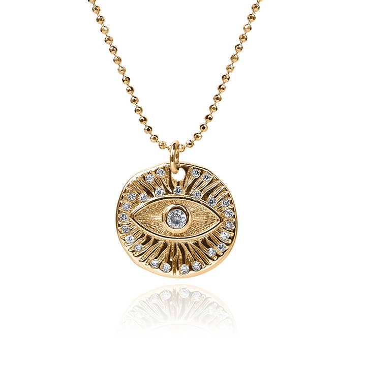 Collar con forma de moneda Diamond Evil Eye para venta al por mayor de Nomie