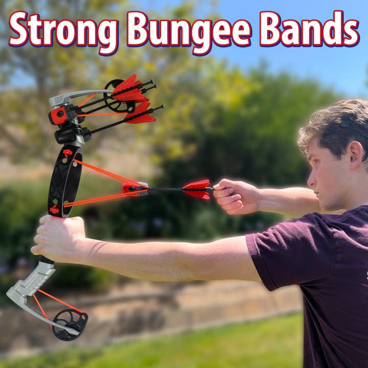 Funwares - Wholesale Sporting Game - Kids & Baby - Ring Strike Bow & Arrow - Kids Outdoor Game - Black/Silver