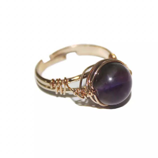 Amethyst Aura Ring "Clearing Aura" for wholesale by Moon Child