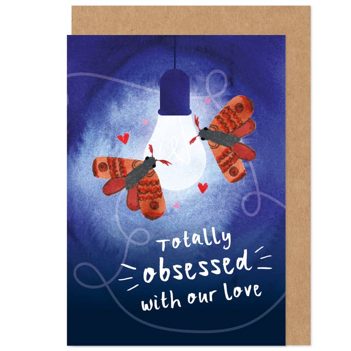 Carta di San Valentino/Anniversario Ossessionata dalla Falena del Nostro Amore per la vendita all'ingrosso da parte di Bow & Bell