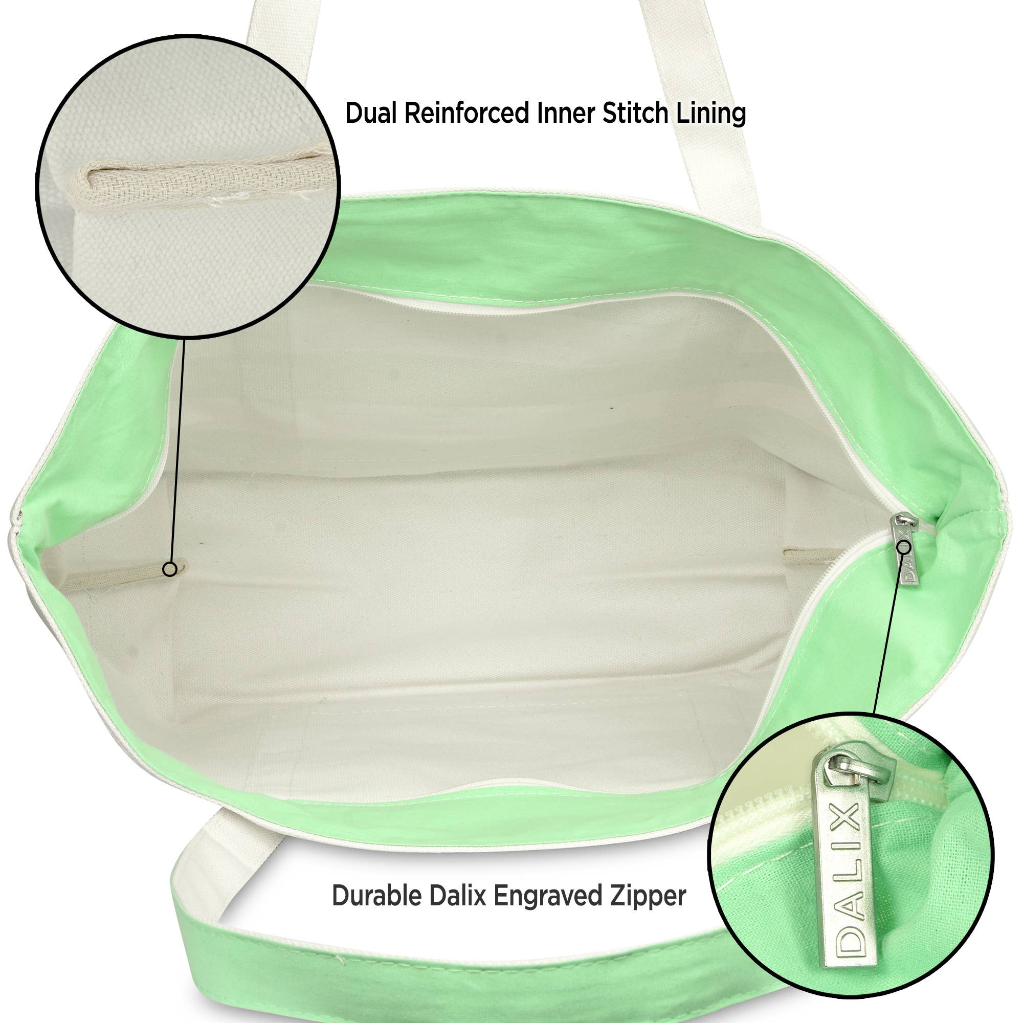 Dalix - Wholesale Tote bag – Women's - Dalix 23" Premium Striped Tote Bag12