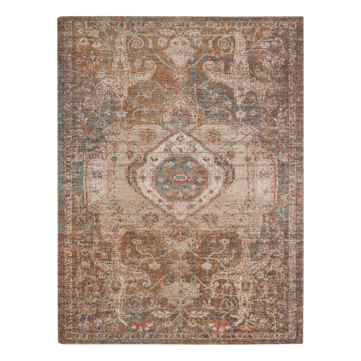 Médaillon de Ferme Éternelle Tapis de Zone Taupe Tissé à la Machine pour la vente par Amer Rugs