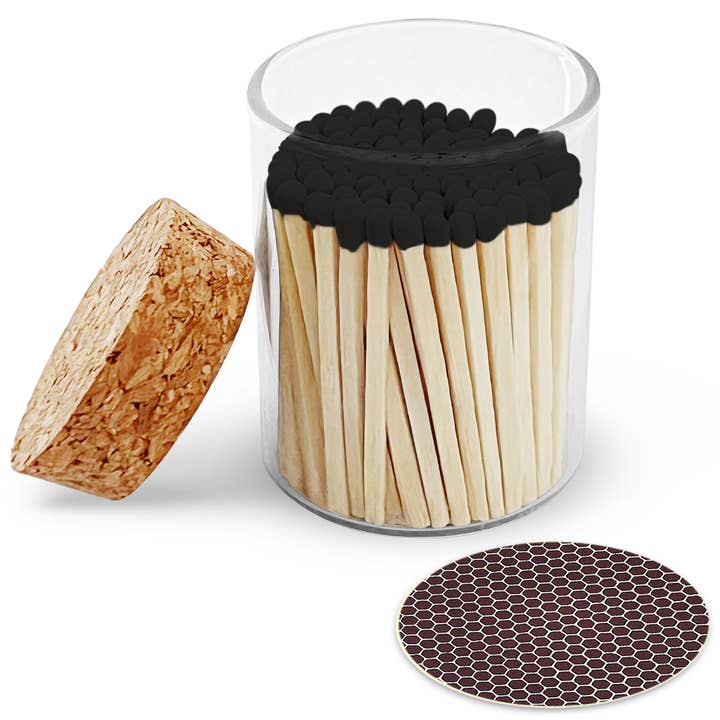 Thankful Greetings - Wholesale Matches - 2" Matches in Cork Top Jar - Colors of Your Choice