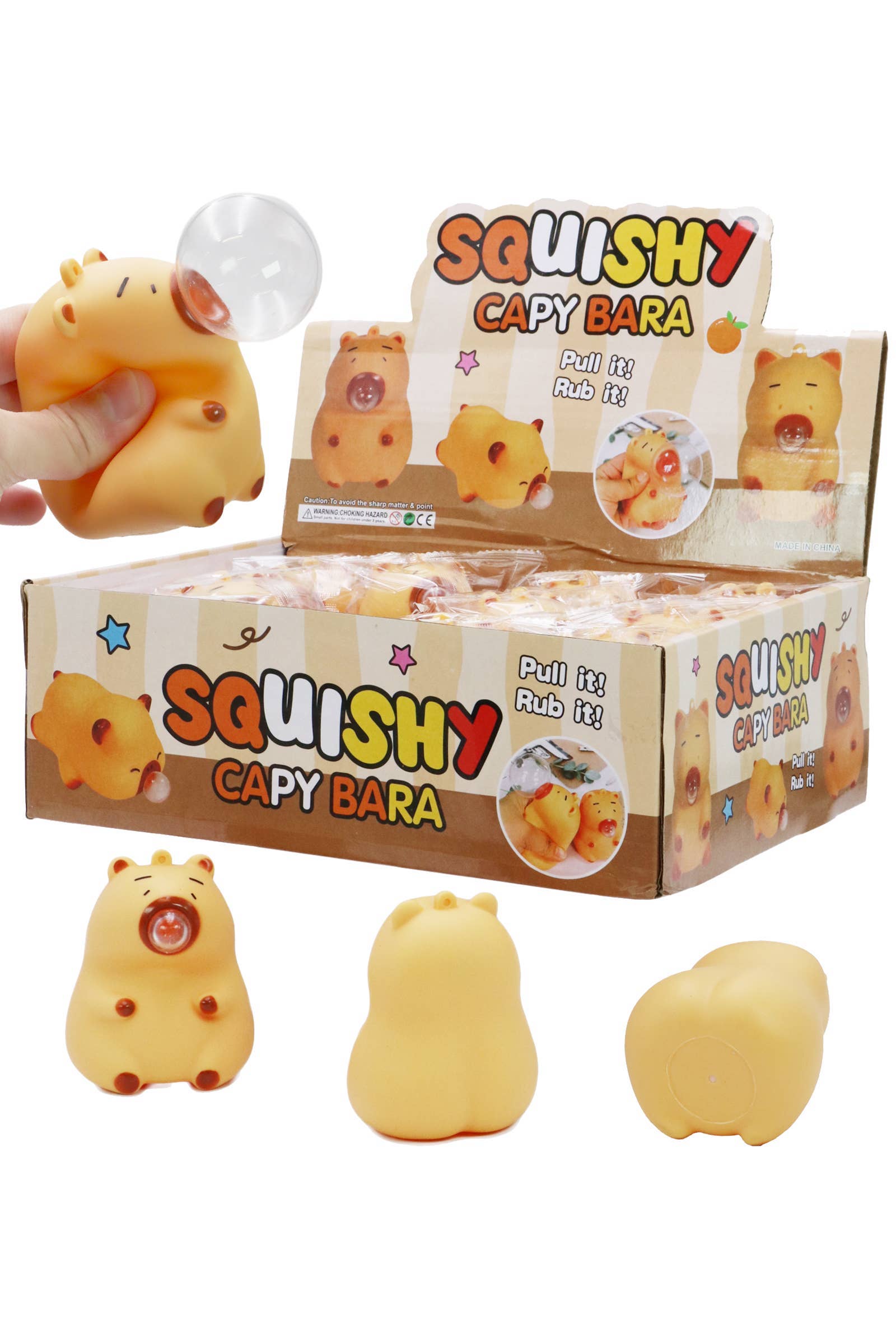 AS SHOWN Drooling Sleepy Capybara Soft Pvc Squishy Toy - 12 Pcs for wholesale on Faire0