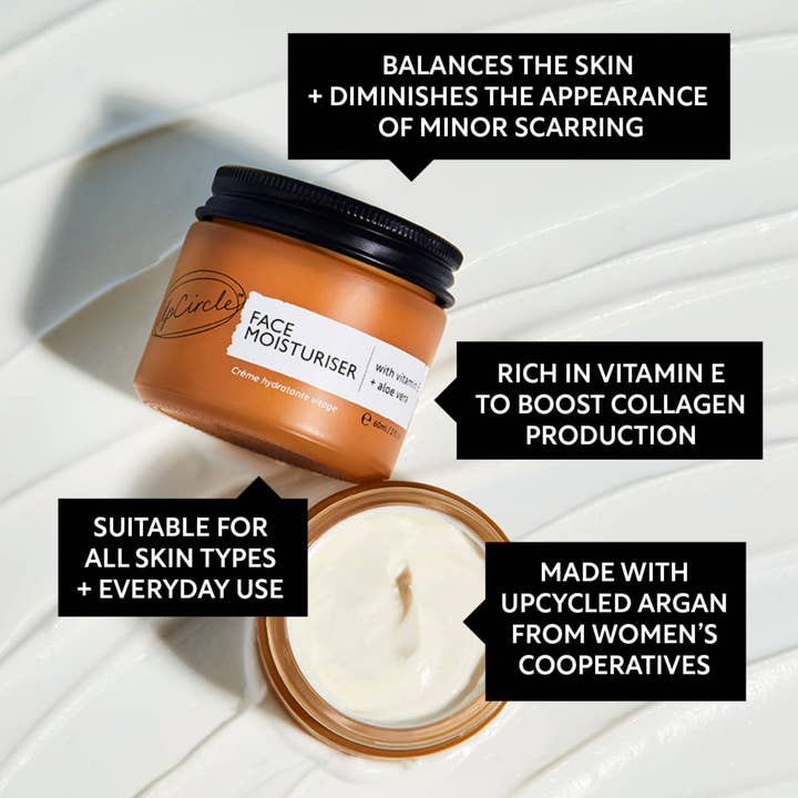 UpCircle Beauty UK - Wholesale Facial Care Set/Kit - Eco Friendly Vegan Gift - Cleanse, Tone + Moisturise Set