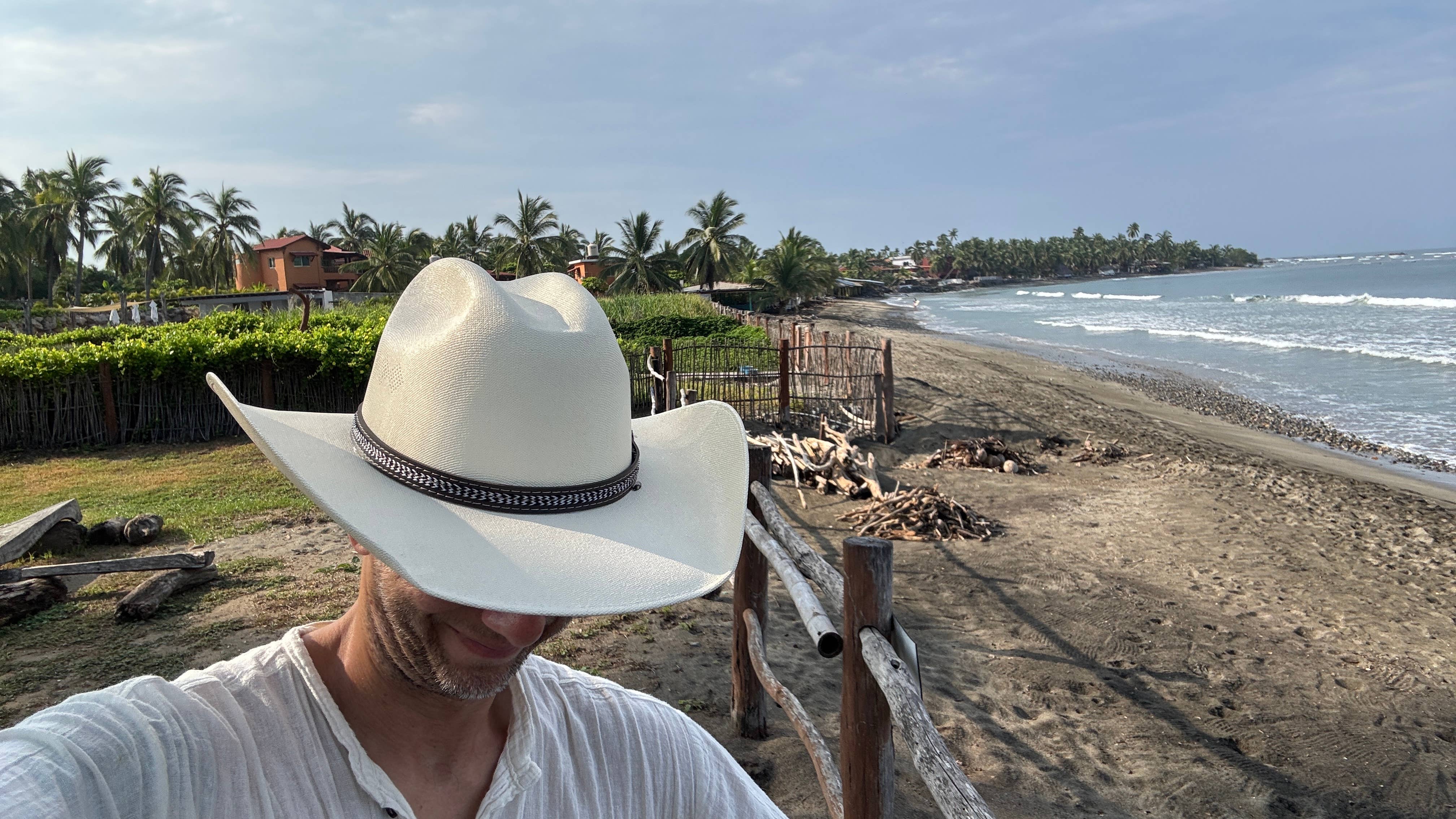 Baja Leather - Wholesale Cowboy Hat - Unisex - Canvas Rancher Hat | Cowboy Hat- White1