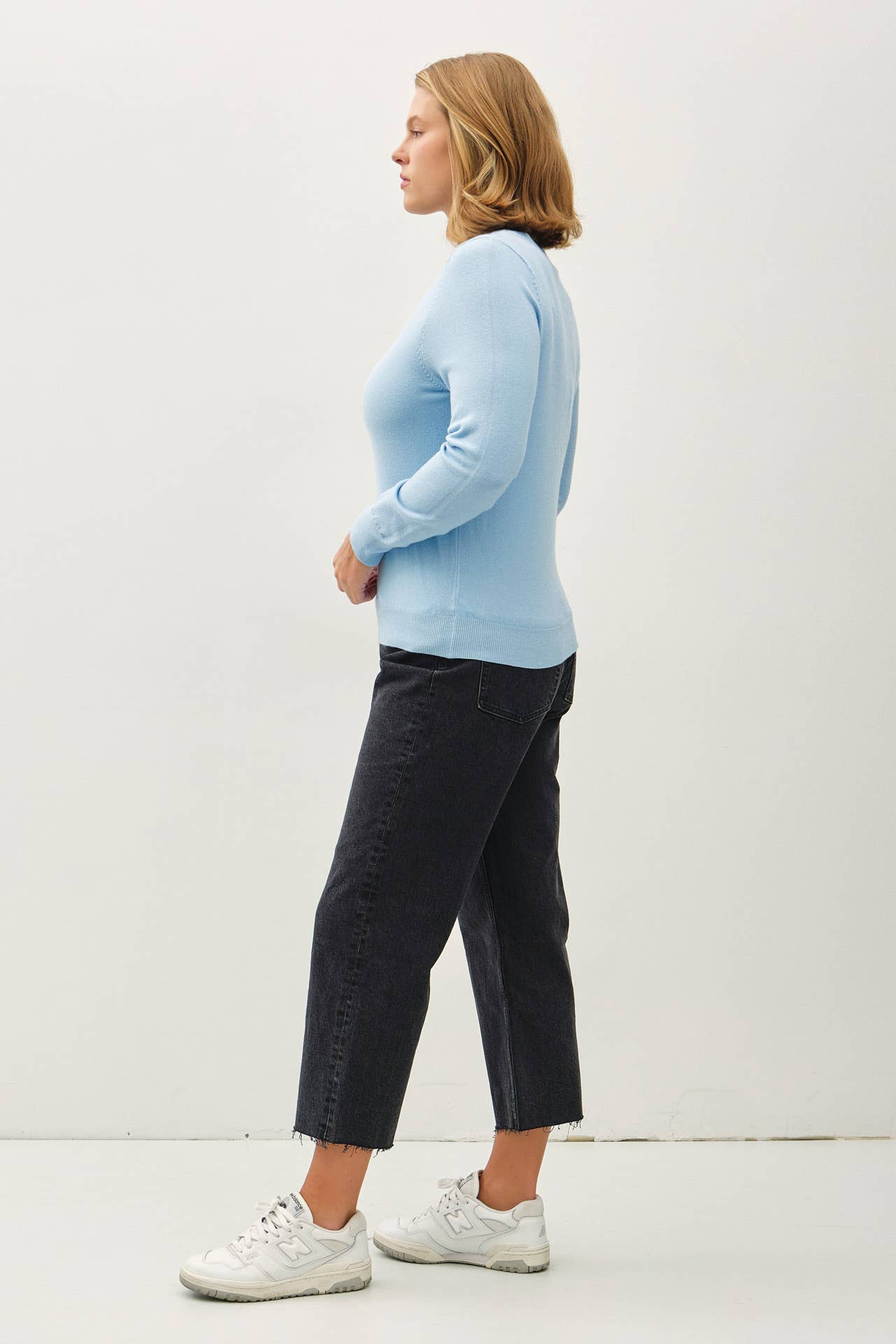 Be Cool - Vente Pull en maille – femme - PULL BASIQUE EN MAILLE DOUCE À COL ROND PLUS9