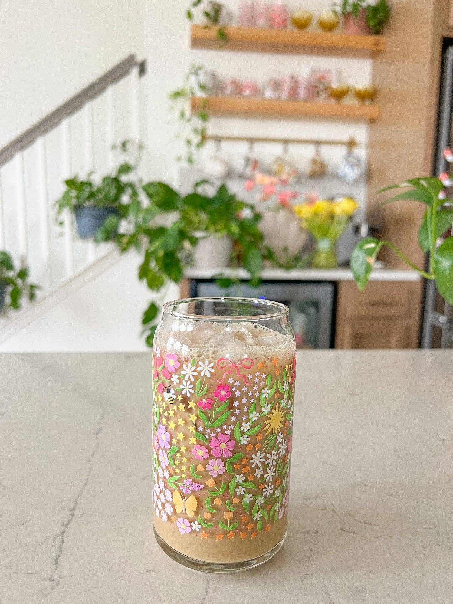 Hart and Flora Shop - Wholesale Drinking Glass/Cup - 16oz Spring Meadow Glass1