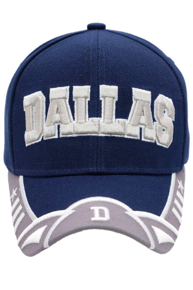 Cap Zone - Wholesale Baseball Cap - Unisex - Dallas Logo Embroidered Twill Acrylic Baseball Cap4