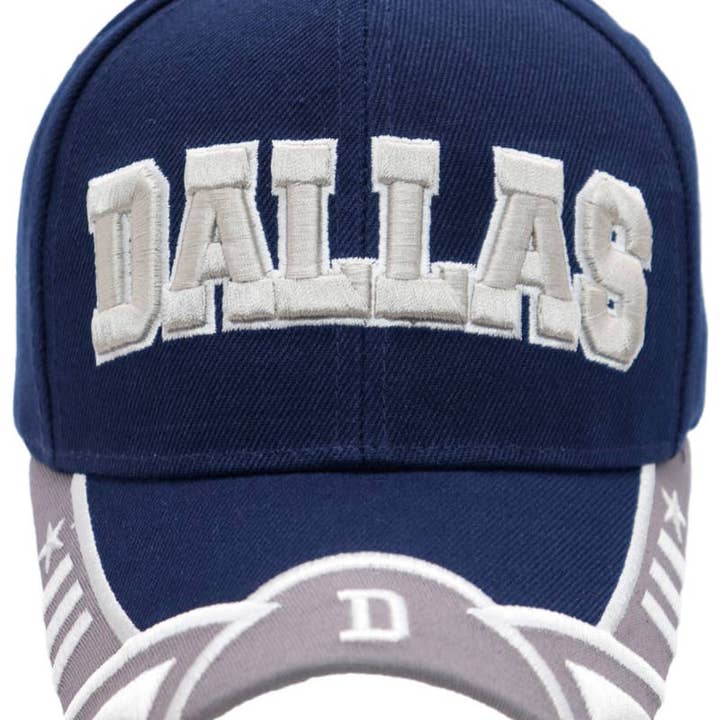 Cap Zone – Engroshandel Baseballkasket - Unisex – Dallas Logo broderet twill akryl baseballkasket4