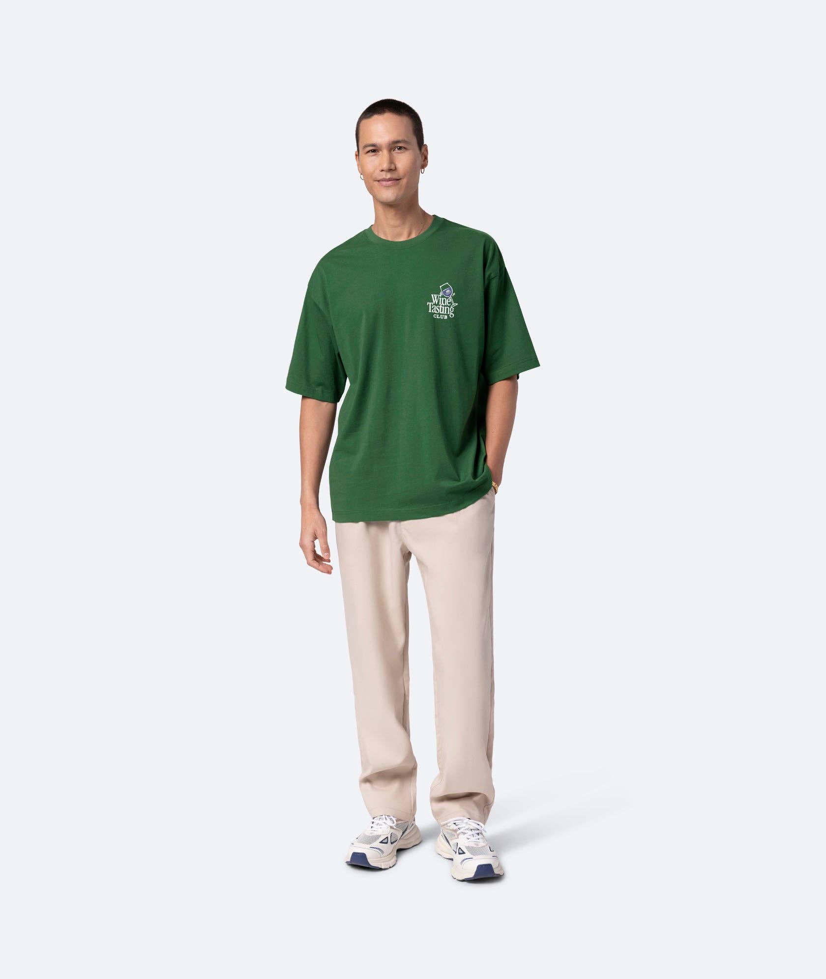 Wine Tasting T-Shirt - Bottle Green for wholesale on Faire6