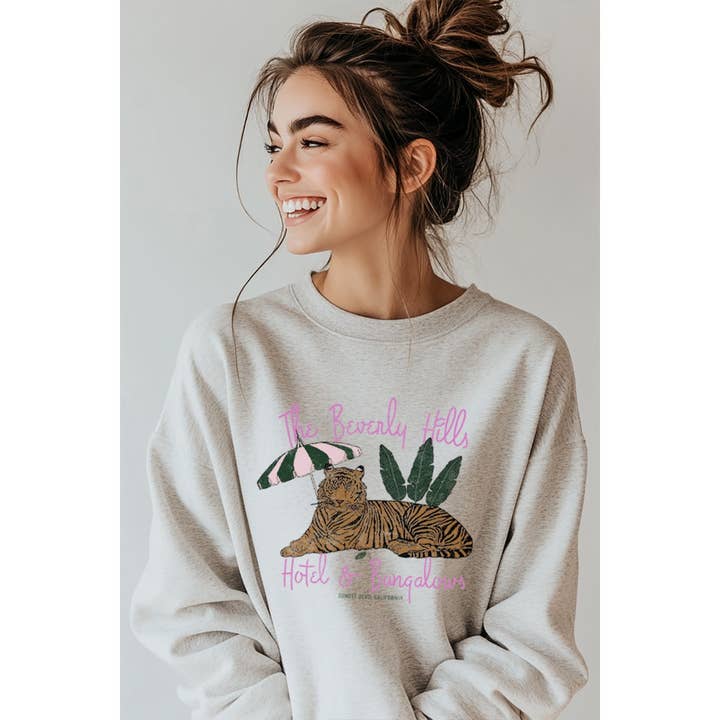 Illustrated Society - Wholesale Graphic Sweatshirt - Unisex - BEVERLY HILLS HOTEL VINTAGE GRAPHIC SWEATSHIRTS4