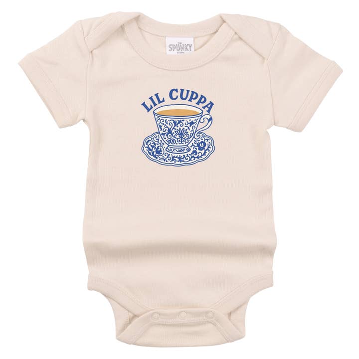British Cup Tea Party English Girls Baby Bodysuit Kids Tee for wholesale by Spunky Stork