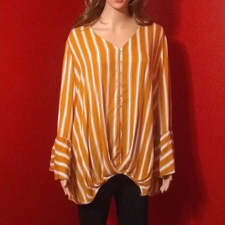 Mustard top for wholesale by Jones & Ivy Collections, Inc.