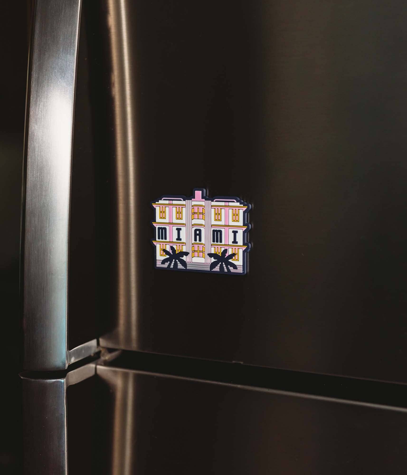 Vagabond Heart - Vente Aimants - Aimant de réfrigérateur en PVC Miami Florida3