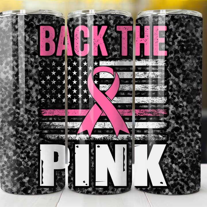 Soutenez le gobelet mince drapeau rose BCA 20oz pour la vente par JAC Wholesale