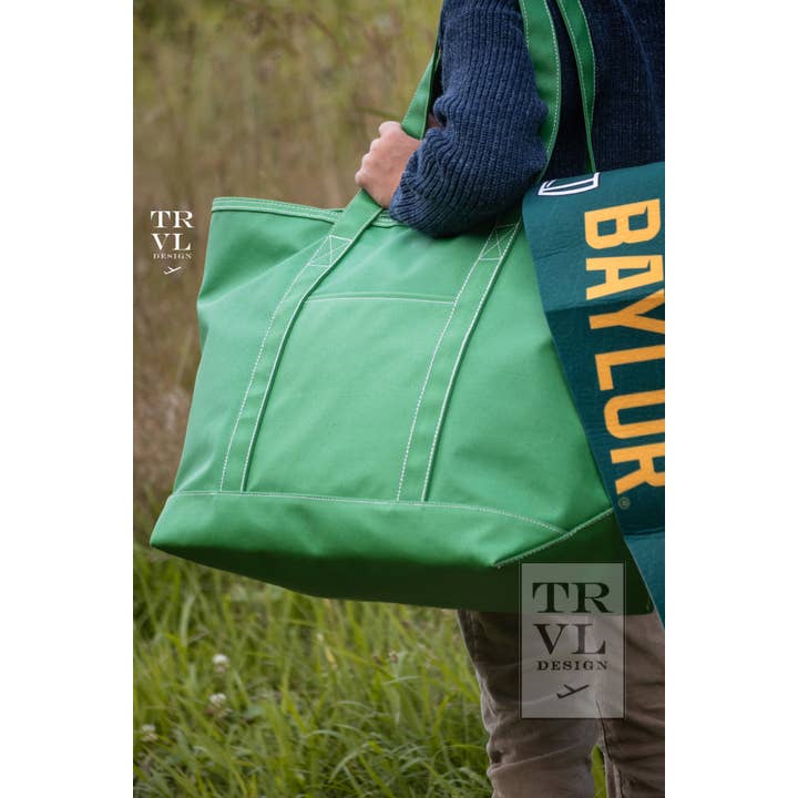 Maxi Tote - Coated Canvas Large Kelly Green *New! for wholesale on Faire