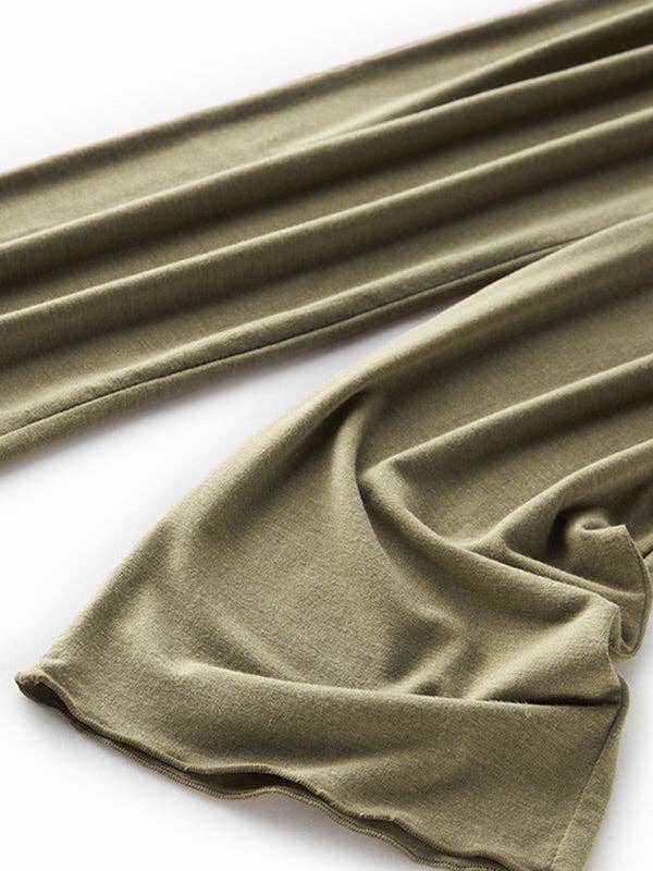 VividLux – wholesale Sleepwear set – Women's – Casual High-Low Solid Color V-Neck Pajama Set17