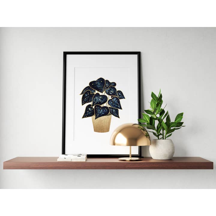 The Flow Design - Wholesale Art Print - Celestial Plant Art Print - Plant Poster, Botanical Decor