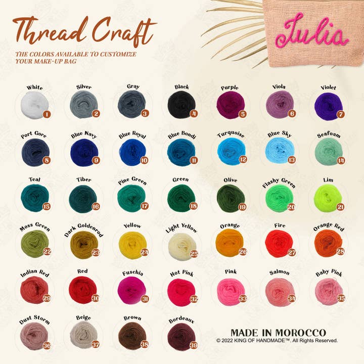 King Of Handmade - Wholesale Make-up/cosmetic bag - Personalized Makeup Bag, Bride Cosmetic Bags, Bridal party5