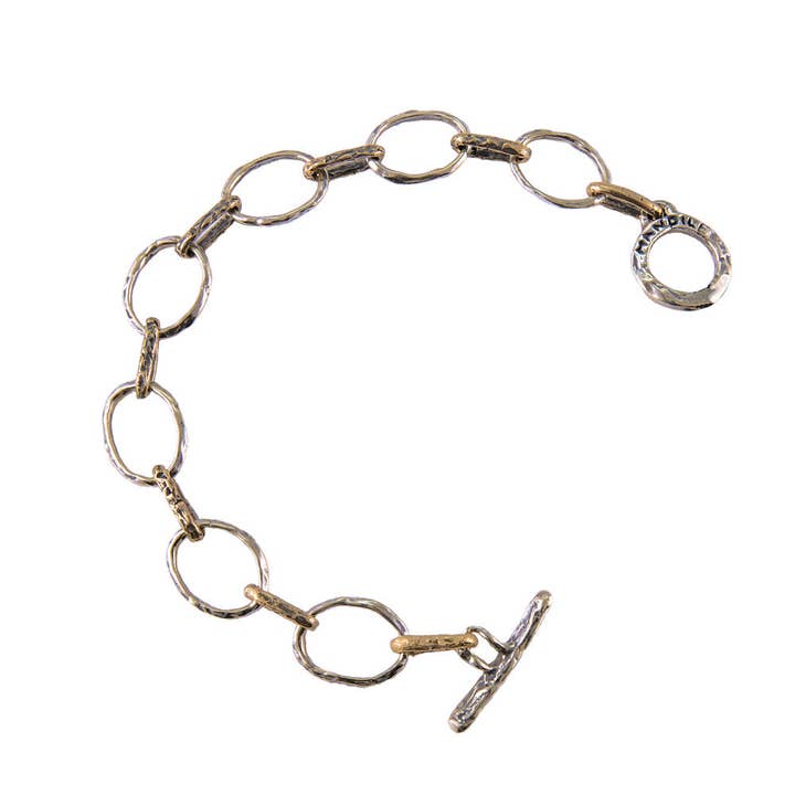 925 Silver and Bronze Knitted Bracelet (BA034) for wholesale by Mandile Gioielli