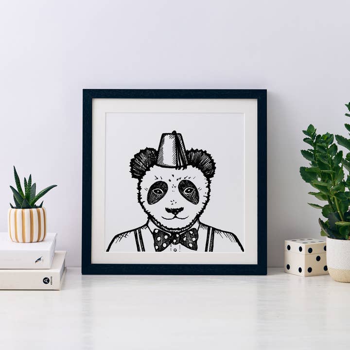 Otto Panda Mini Art Print for wholesale by Wild Things