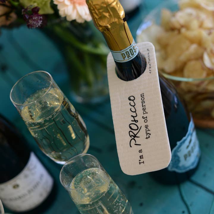 erika tubbin - Wholesale Gift tag - bottle hanger/gift card PROSECCO1