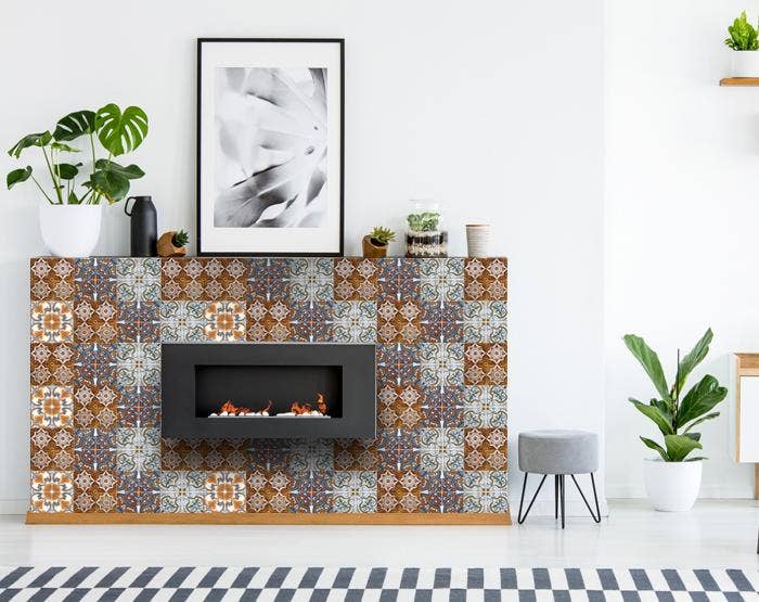 HomeRoots - Vente Carrelages muraux - Carreaux amovibles à décoller et à coller Rustico Linda, 5 x 5 po3