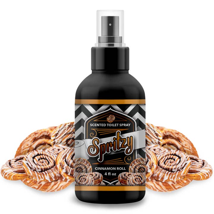 Cinnamon Roll Scented Bathroom and Toilet Spray for wholesale by Spritzy