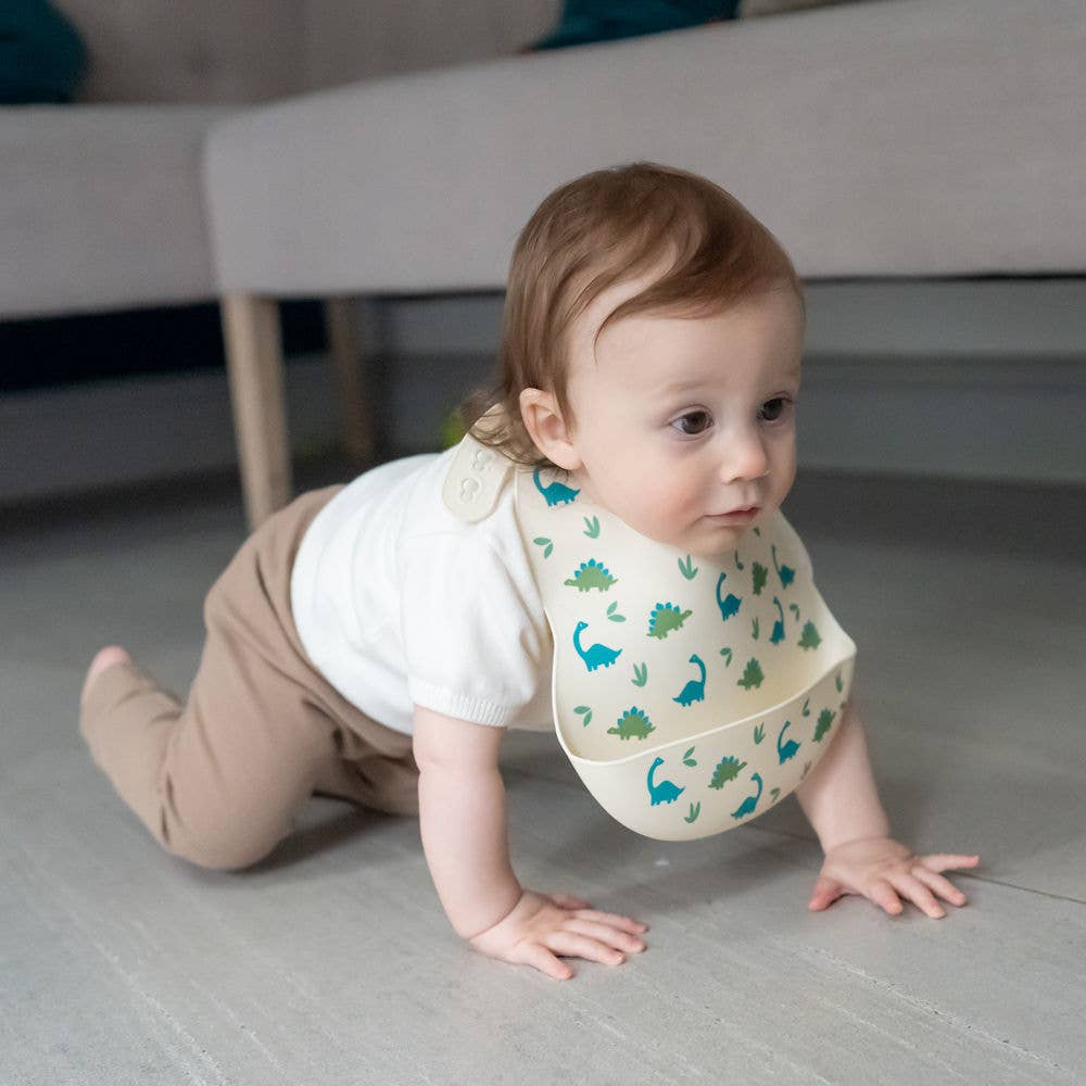Ziggle Baby - Wholesale Bib - Baby - Catch It Silicone Bib Dinosaur4