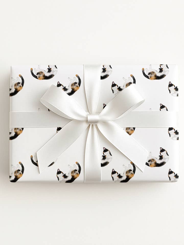 Lazy Cat Wrapping Paper for wholesale by k.Patricia Designs
