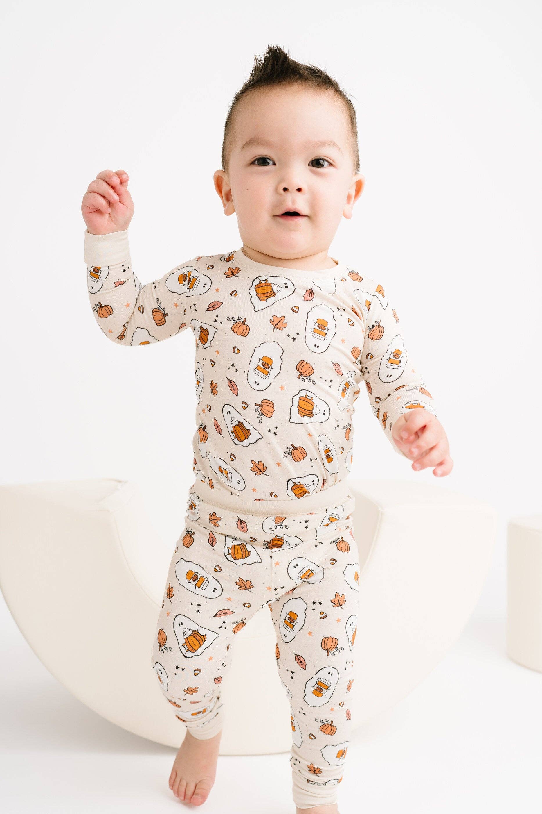 Little One Shop - Wholesale Top & Pant Set - Kids - Pumpkin Spice Bamboo Set5