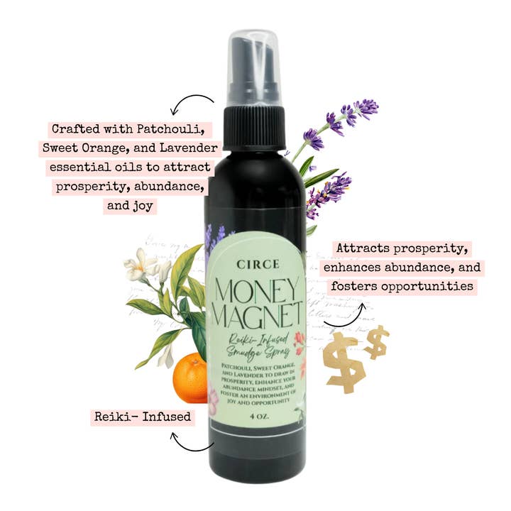 CIRCE - Wholesale Smudge Spray - Money Magnet Smudge Spray – Ritual Mist for Prosperity & Abundance Energy1