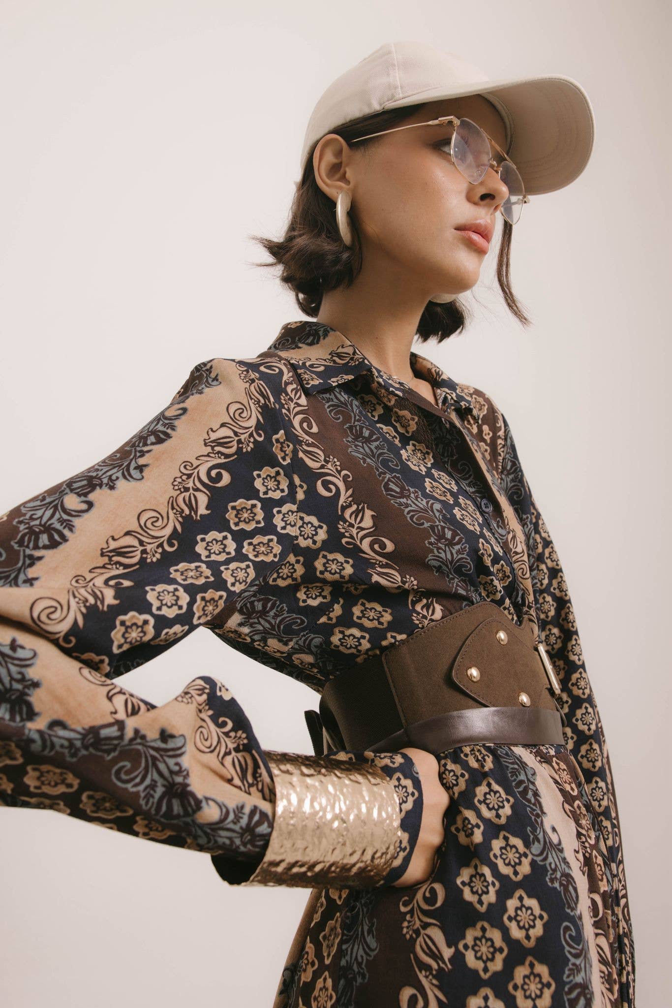 ADORA – Großhandel Kleid – Damen – Bedrucktes Hemdblusenkleid aus Viskose1