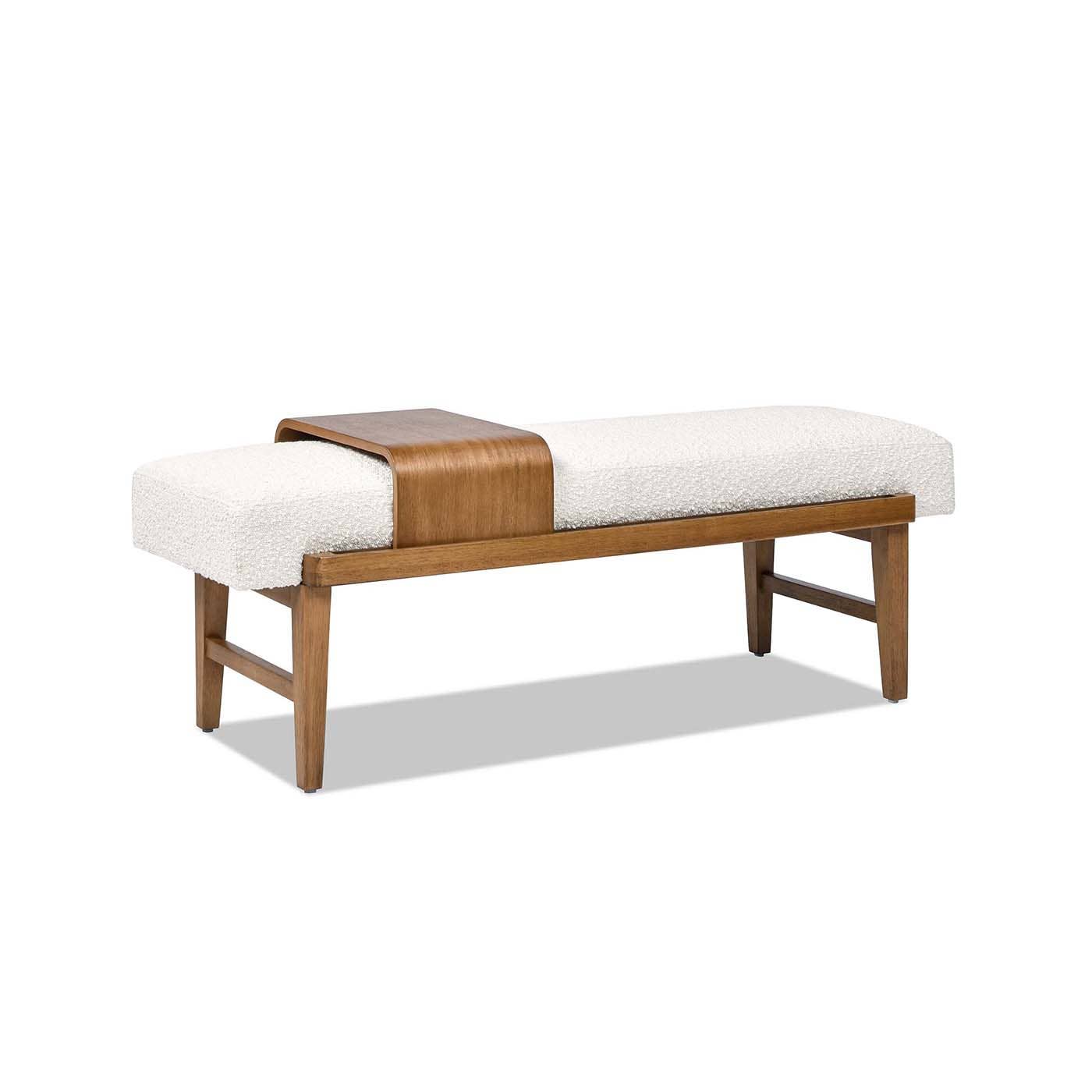 Jennifer Taylor Home - Wholesale Bench - Billie 52" Modern Telephone Bench with Sliding Shelf Boucle0