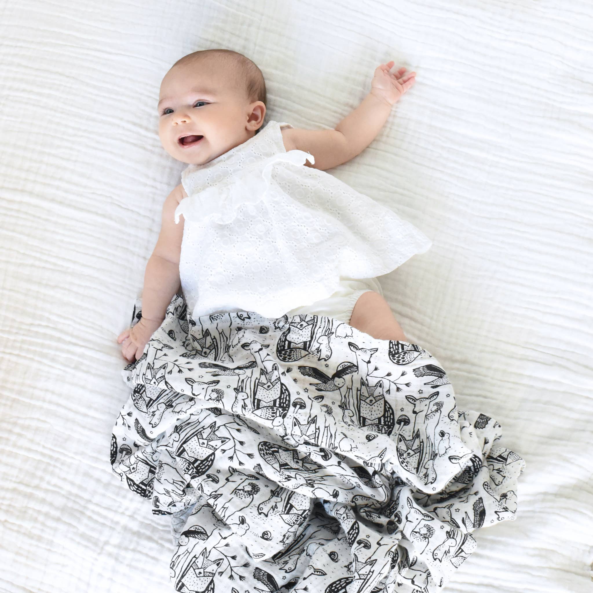 Wee Gallery - Wholesale Swaddle – Baby - Organic Muslin Swaddle - Forest2